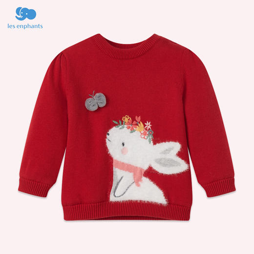 丽婴房-童衣类（冬）E1毛衣款C_大红莓红 商品图0