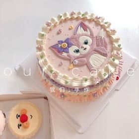 迪士尼玲娜贝儿手绘复古蛋糕-低糖处理无添加
