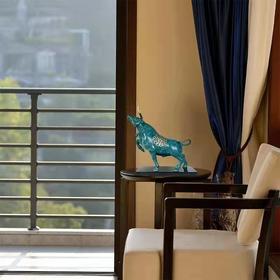 纯铜 热灼色 牛气冲天 彩铜 铜艺 牛 摆件 牛气