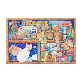 【折扣商品 不退不换】600片 平面拼图 塑料拼图 H2528 棉花狮-喵喵收藏家