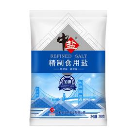 中盐精制盐（未加碘）500g*40包/箱