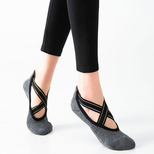 瑜伽袜子防滑透气棉袜 空中普拉提室内运动初学者舞蹈五指袜 商品图8