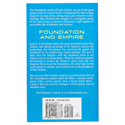 中商原版】阿西莫夫基地系列: 基地与帝国 英文原版 Foundation and Empire Isaac Asimov Random House US 科幻小说 商品图1