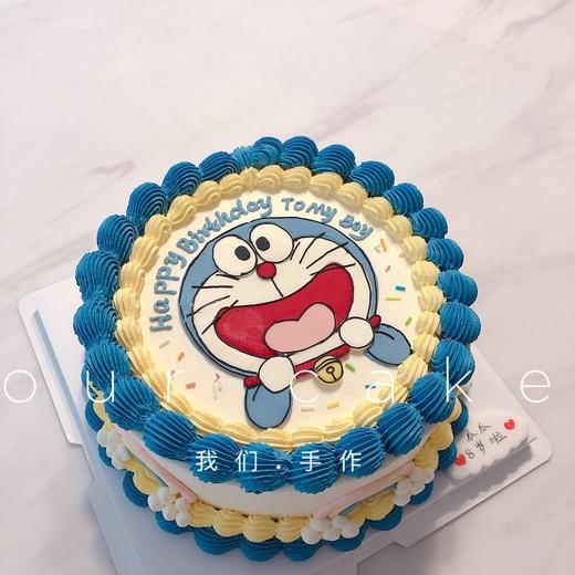彩虹哆啦A梦/叮当猫/机器猫手绘蛋糕-低糖处理无添加 商品图3