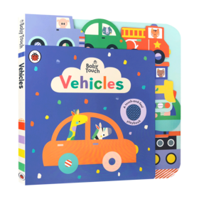英文原版 Baby Touch Vehicles Tab Book 幼儿英文启蒙读物 撕不烂 宝宝大开本纸板触摸书 英文版 进口英语书籍