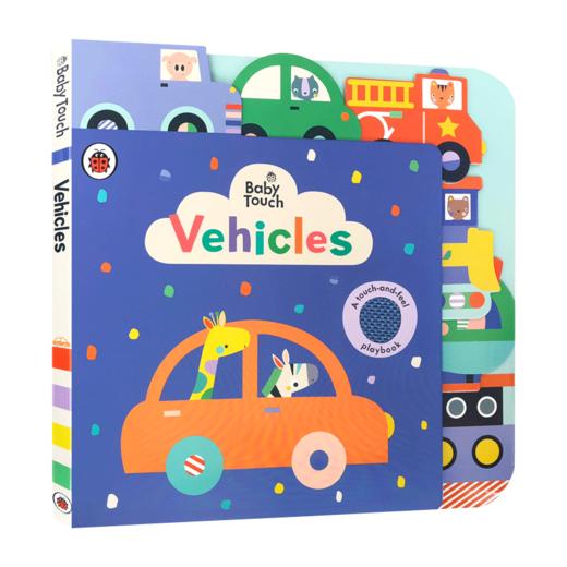 英文原版 Baby Touch Vehicles Tab Book 幼儿英文启蒙读物 撕不烂 宝宝大开本纸板触摸书 英文版 进口英语书籍 商品图0