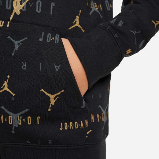 JORDAN乔丹AJ童装冬款男童连帽套头加绒运动卫衣长裤 JD2142062/JD2142064 商品图3