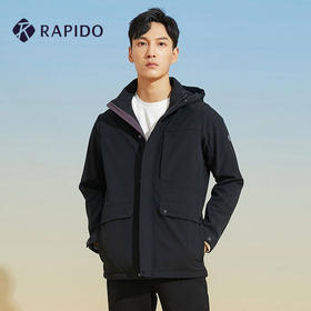 RAPIDO雳霹道2021秋季男士中长款工装风摇粒绒复合夹克CN1839J375