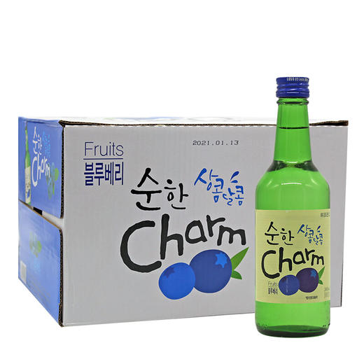 韩国进口超水水果味烧酒蒸馏酒(蓝莓味) 360ml/1瓶//6瓶/12瓶/24瓶整箱 商品图1