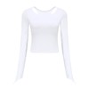 【裸感】弹力修身健身瑜伽服女长袖带胸垫长恤 商品缩略图3