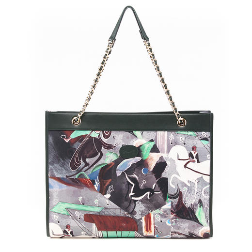 九色鹿 链条帆布包 商品图0