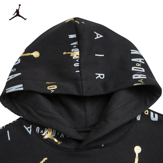 JORDAN乔丹AJ童装冬款男童连帽套头加绒运动卫衣长裤 JD2142062/JD2142064 商品图2