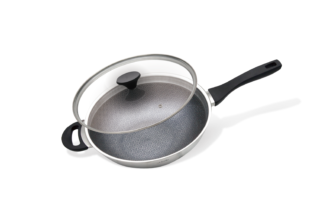 花开盛世30CM网纹炒锅