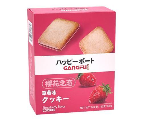 港福樱花之恋饼干*蓝莓味/草莓味/白桃味120g/盒 商品图2