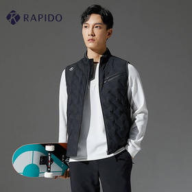 RAPIDO雳霹道2021秋季男士时尚轻薄鹅绒立领马甲运动背心CN1838X015