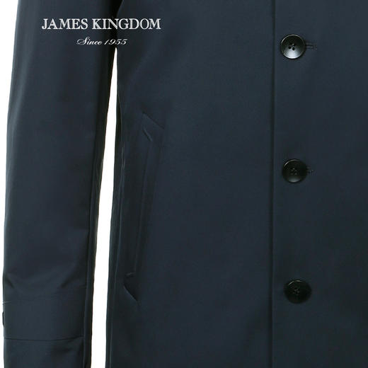 【耐磨防风】占姆士男士商务春季新款中年干部翻领中长款风衣外套男BF7L1E910 商品图3