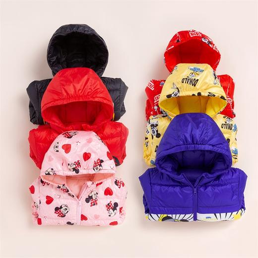 迪士尼男女儿童新款时尚潮米奇米妮满印羽绒服轻盈保暖白鸭绒外套214S1530
 商品图6