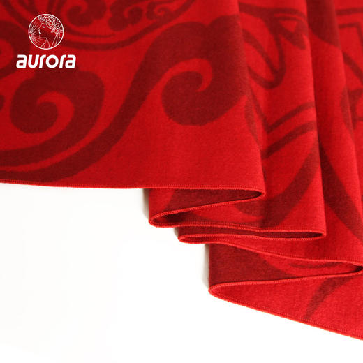 福运来 真丝双面提花拉绒围巾 商品图2