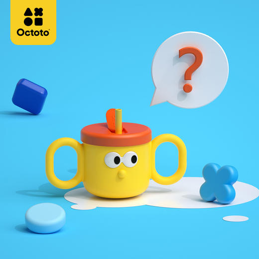 【双十一特价】现货 octoto奥克兔兔水杯儿童不锈钢宝宝吸管杯牛奶杯防摔保温杯 商品图6