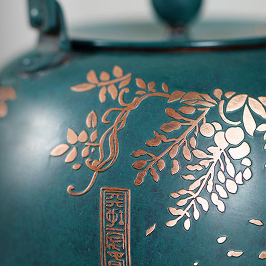 朱炳仁丨春喜壶 铜茶壶 800ml 单壶       商品图5