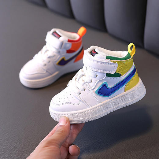 宝宝运动鞋男1-3岁高帮板鞋鸳鸯鞋小童鞋子秋季婴幼儿学步鞋女童 商品图2