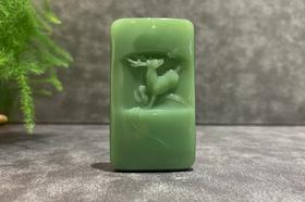 【御珠宫坊·传藏系列】碧玉鹿牌