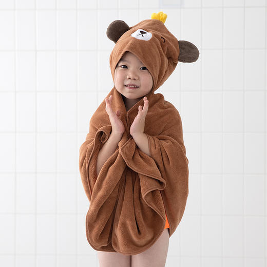 【儿童浴巾斗篷】超软宝宝婴儿洗澡秋冬浴袍披肩#59-30 商品图1