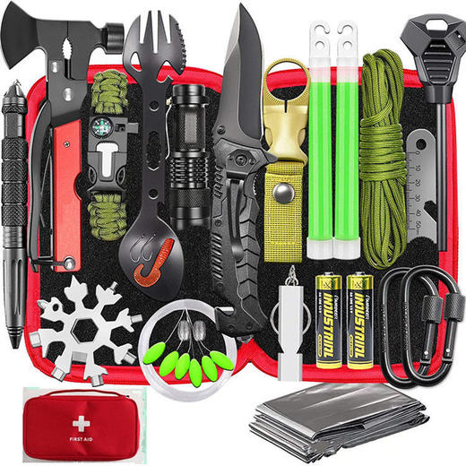 D户外野营求生工具套装多功能生存旅行露营登山应急用品 SOS急救 商品图1