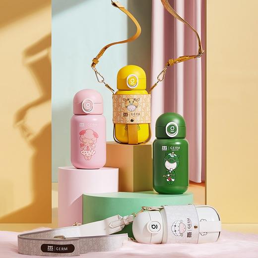 格沵儿童保温杯480ML带吸管背带316食品级不锈钢大容量水杯 商品图0