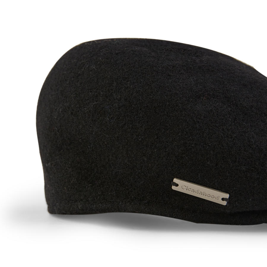 cicadahood无缝英式羊毛鸭舌帽 男女款 黑色
