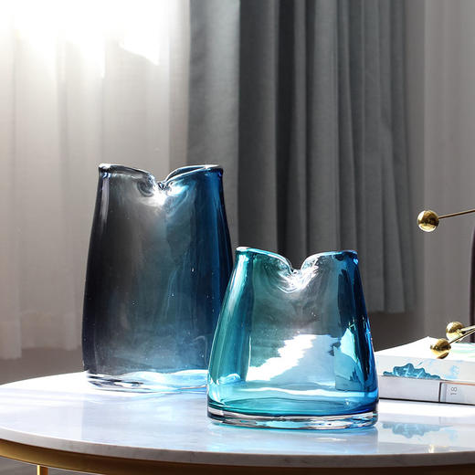 11月新品玻璃花瓶扁口加厚 商品图4