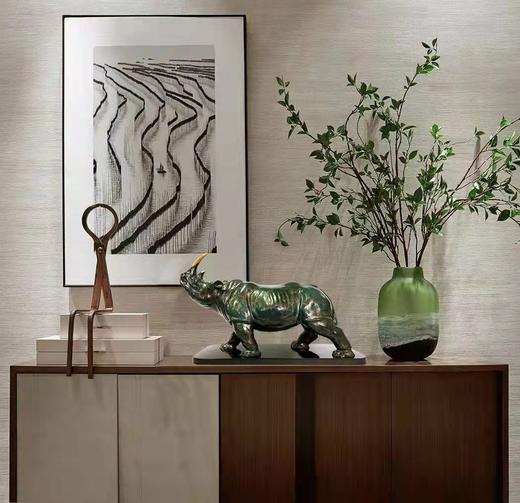 纯铜 热灼色 大号犀牛 彩铜 铜艺 牛 摆件 犀牛 商品图1