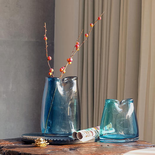 11月新品玻璃花瓶扁口加厚 商品图3