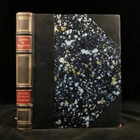 【法语】1929年 缪塞《文学评论集》 8幅插图 真皮精装18开