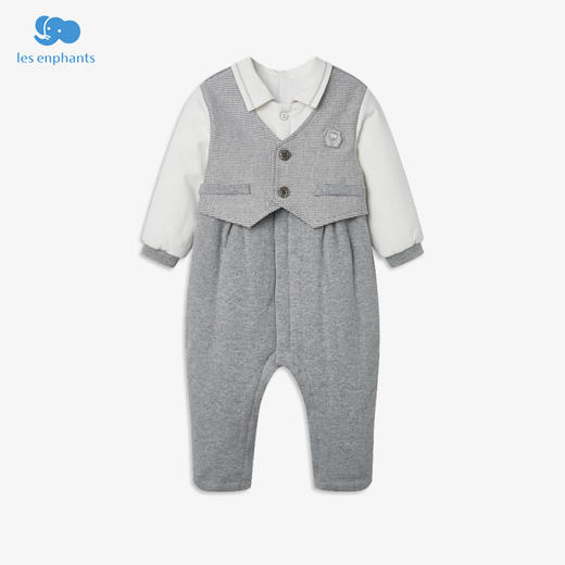 丽婴房-童衣类（冬）E1连身装游戏裤X_中灰 商品图0