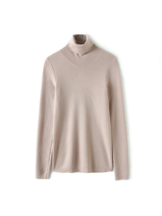 HeyDress120支德国扬子纱加厚纯羊毛针织衫女秋冬高领打底衫毛衣 商品图3