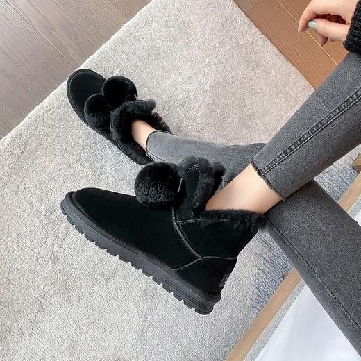 ZHR雪地靴女洋气短靴加厚平底靴子加绒棉鞋保暖女靴 商品图4