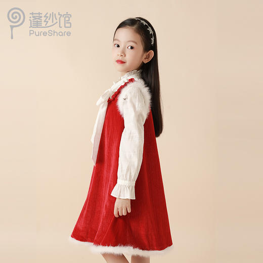 非质量问题不退换哦~pureshare 女童秋装连衣裙洋气2021新款中大童套装背心公主裙子-小美好 商品图1