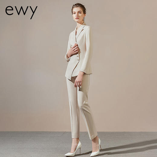 EWY职业装高端西装套装女名媛不规则气质干练韩版西服修身显瘦ol 商品图2