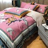 春季新品贡缎柔软面料100支纱数码印花全棉四件套 被套床单4件套1.8\1.5米床-马到成功(粉) 商品缩略图1