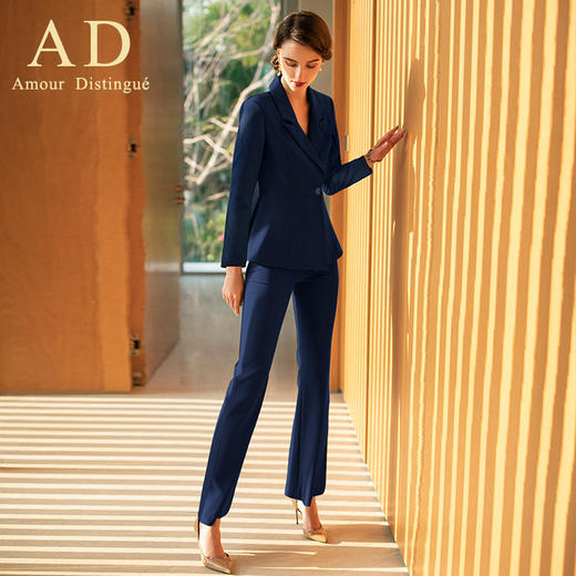 AD高端西装套装女时尚职业装气质上班西服阔腿裤春秋正装OL工作服 商品图2