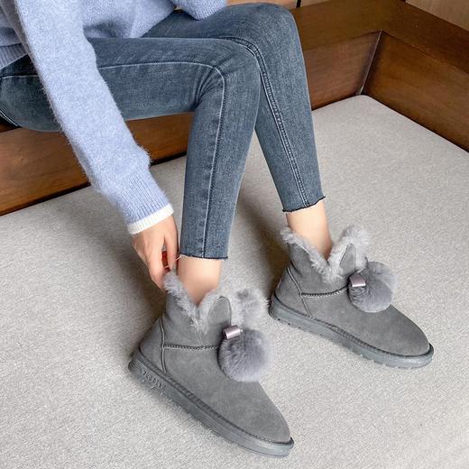 ZHR雪地靴女洋气短靴加厚平底靴子加绒棉鞋保暖女靴 商品图9