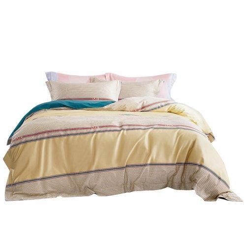 春夏新品锦绣缎全棉60支纱四件套 简约被套床单4件套-格伦 商品图4