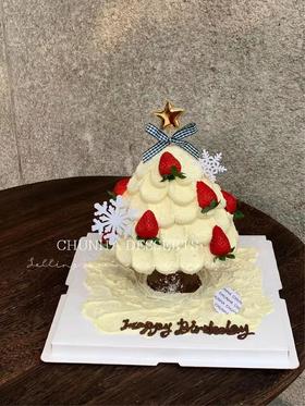 #圣诞树🎄动物奶油、水果夹心