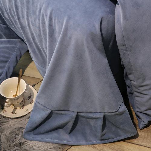 宝宝绒中式刺绣秋冬保暖四件套 被套床单4件套-闻落花 商品图2