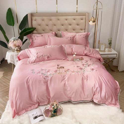 My Side 2020春夏新品60支纱刺绣工艺四件套 仿真丝面料床上用品4件套-童话森林 商品图11