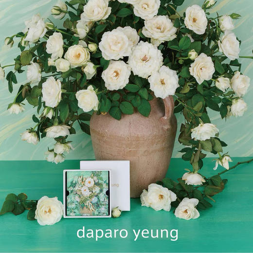 梵高的白蔷薇玫瑰金属胸针女男设计师原创情侣闺蜜礼物徽章别针 商品图1