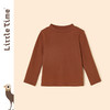 littletime女童打底衫秋冬加厚磨毛纯色百搭新款儿童保暖T恤 商品缩略图2