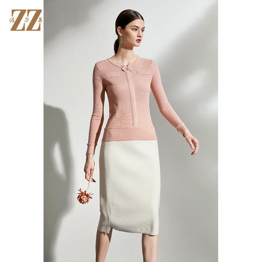 佐尔美2021冬季新款 经典修身显瘦气质毛衫女E04MS02 商品图1