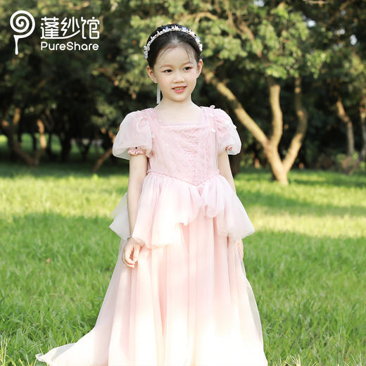 pureshare 睡美人公主裙女童走秀礼服2021年秋季高定生日钢琴演出服落樱公主 商品图7
